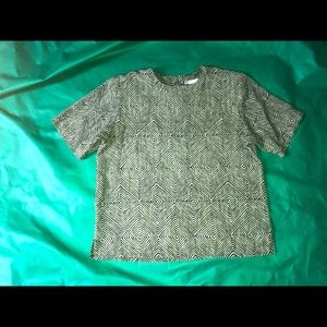 Medium Green/Black Blouse